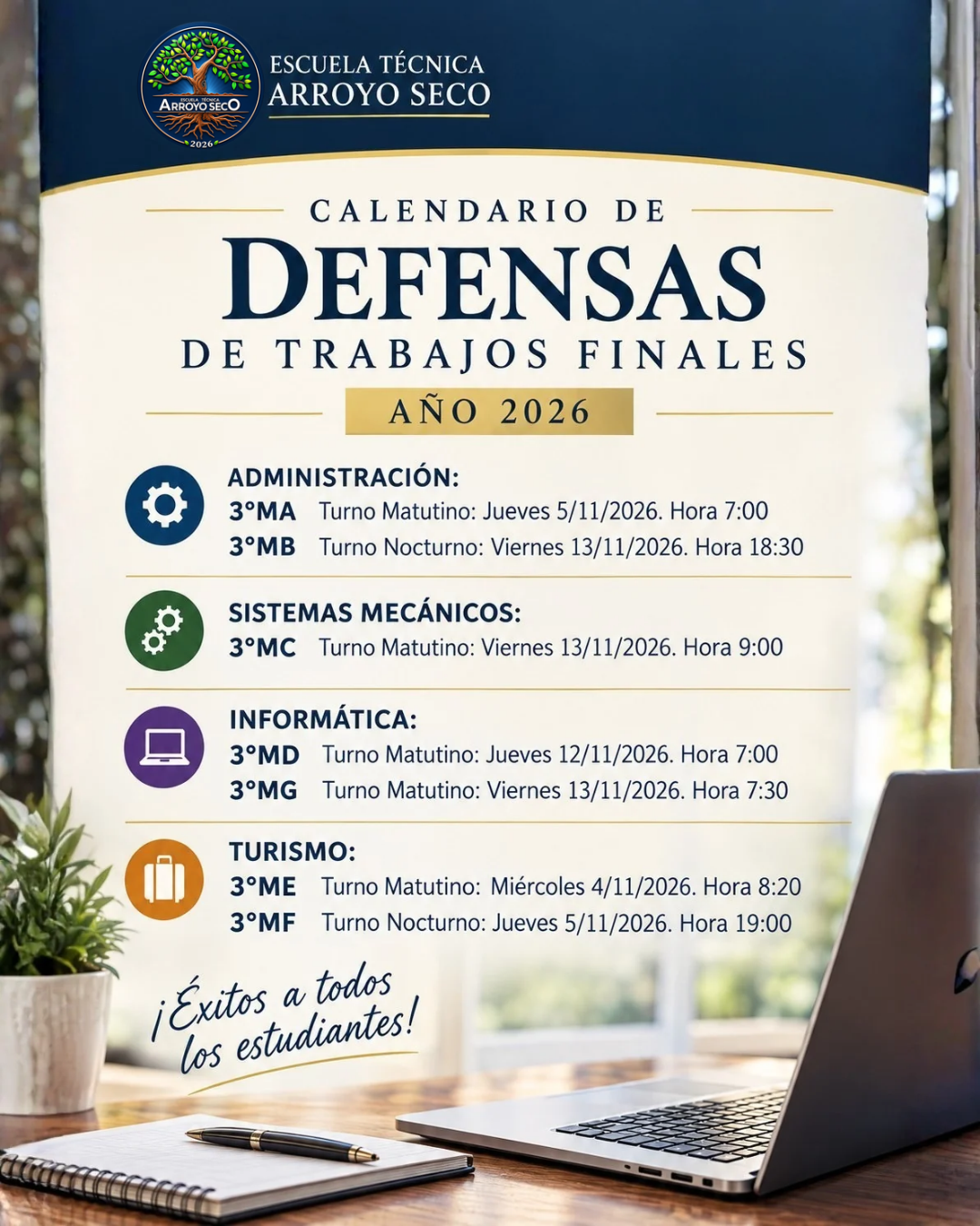 Calendario de defensas